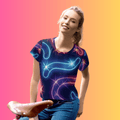 Neon Abstract Crop Tee - Ultimate Rave and Festival Vibes