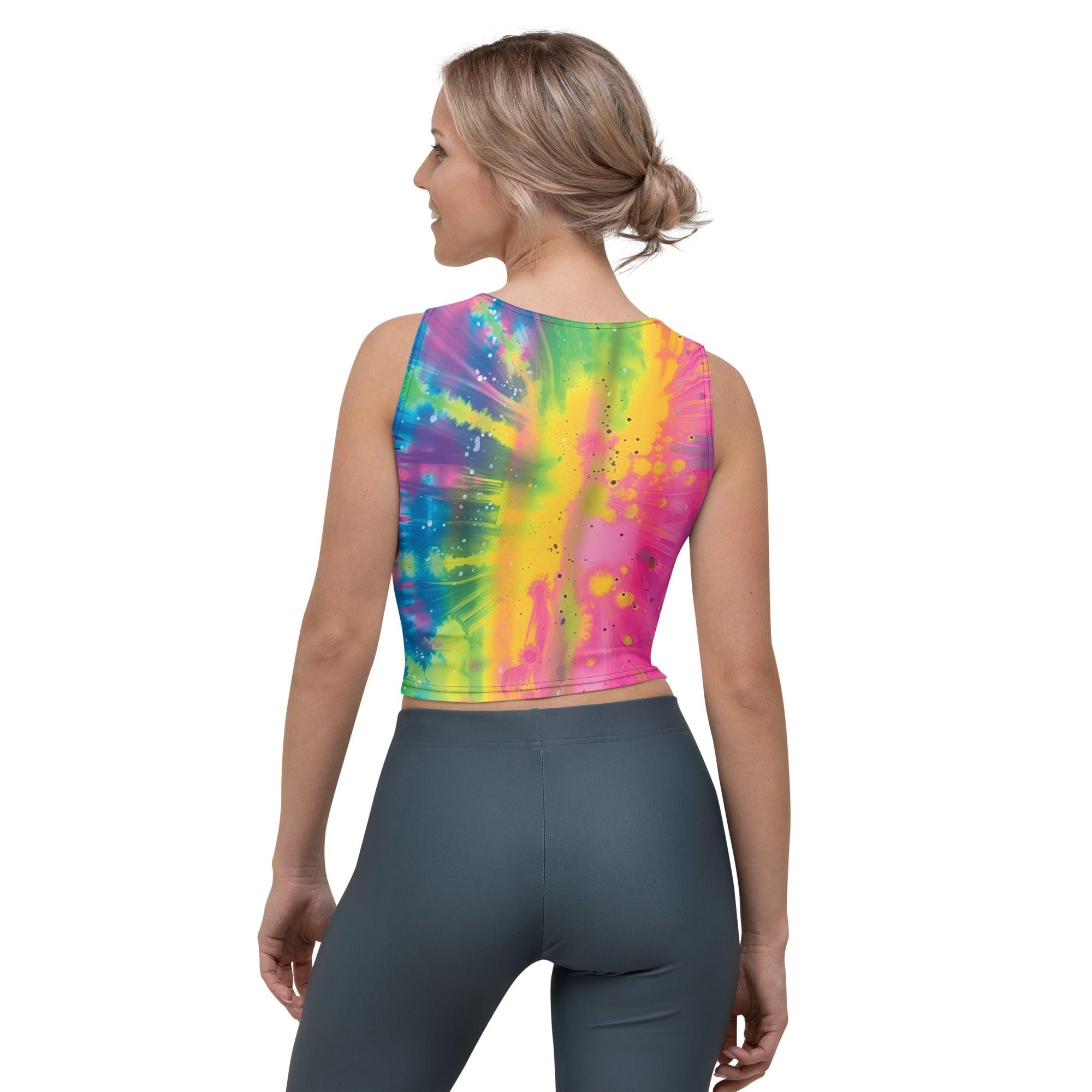 Vibrant Tie-Dye Crop Top for Festival Vibes