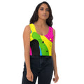 Color Splash Woman's Crop Top Tank Top For EDM Rave Festival Outfit Clothing