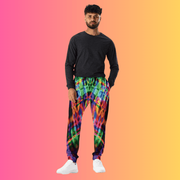 Electric Neon Joggers for Raving and Music Festivals