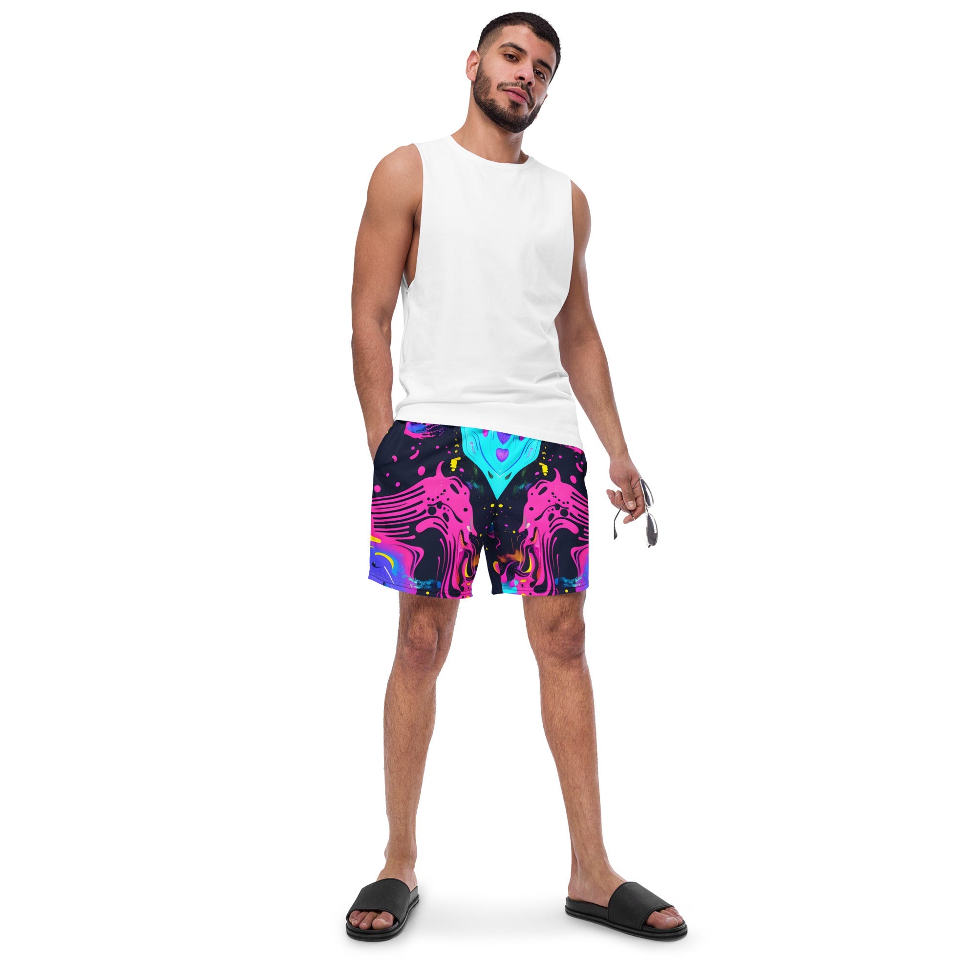 Galaxy Trip Swim Trunks For EDM Rave Festival Outfit Clothing