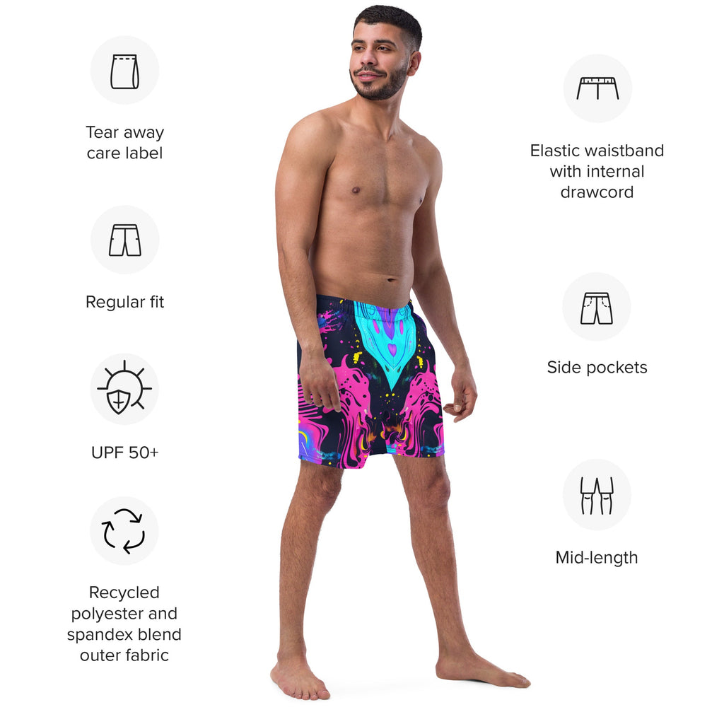 Galaxy Trip Swim Trunks For EDM Rave Festival Outfit Clothing