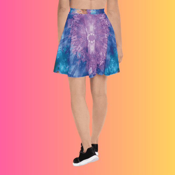 Vibrant Tie-Dye Skater Skirt Perfect for Festivals and Raves