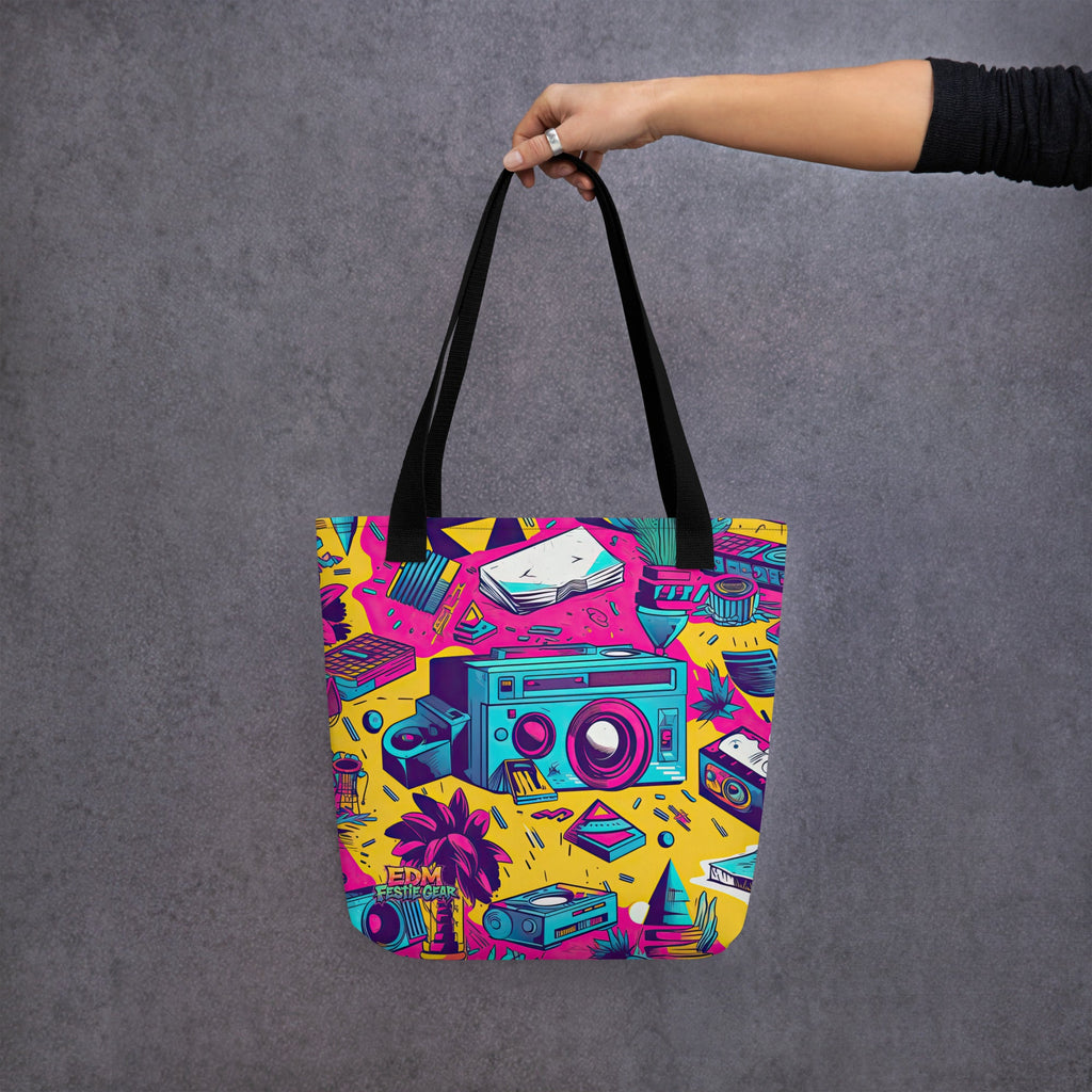 Retro Tote Bag For EDM Rave Festival Outfit Clothing