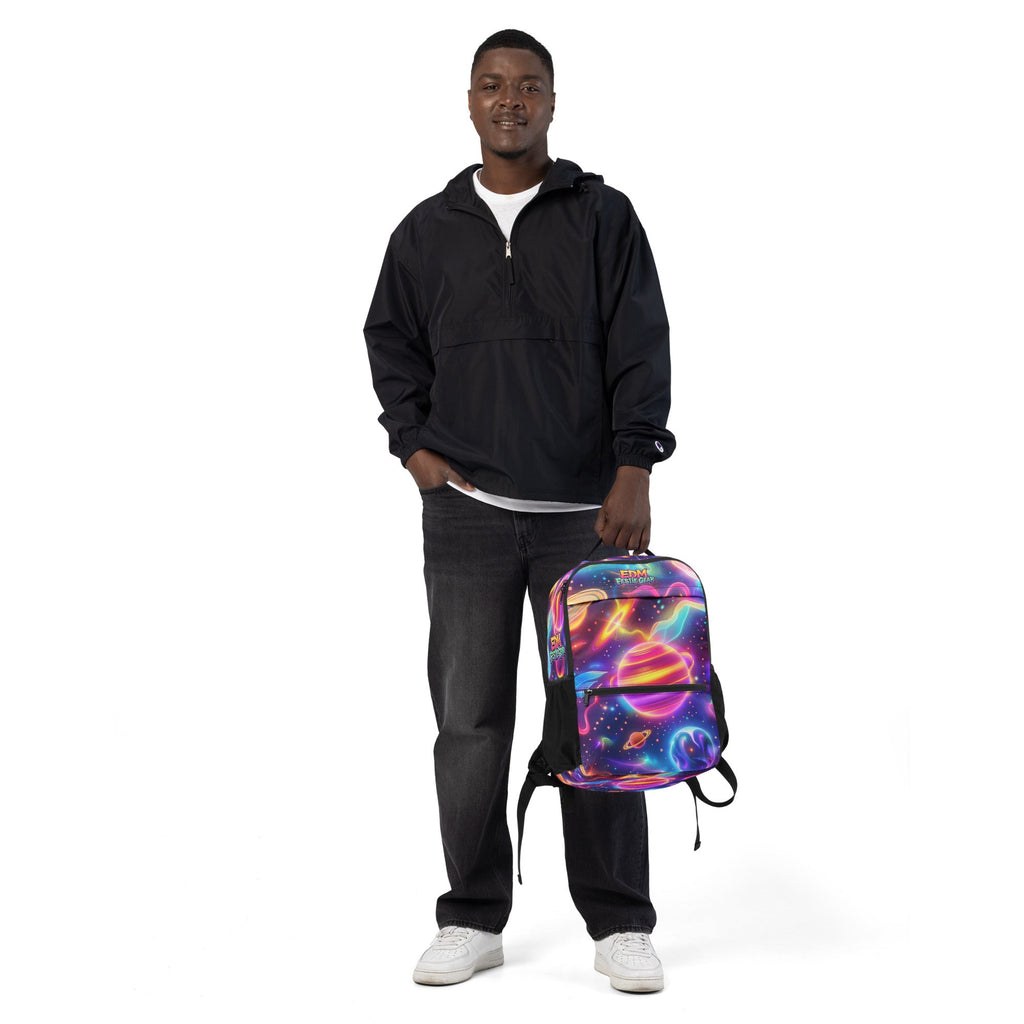 Neon Space Rave Festival Utility backpack