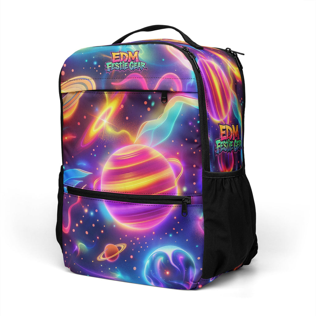 Neon Space Rave Festival Utility backpack