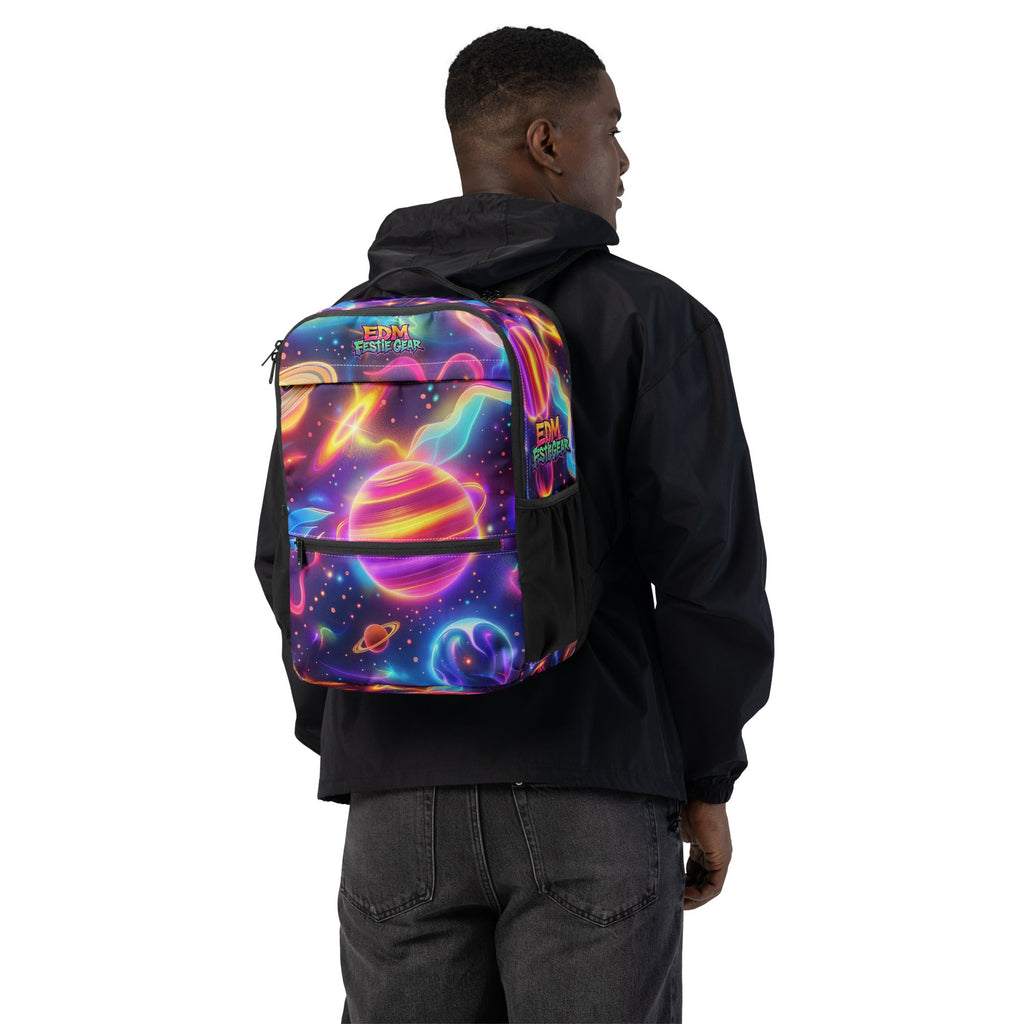 Neon Space Rave Festival Utility backpack