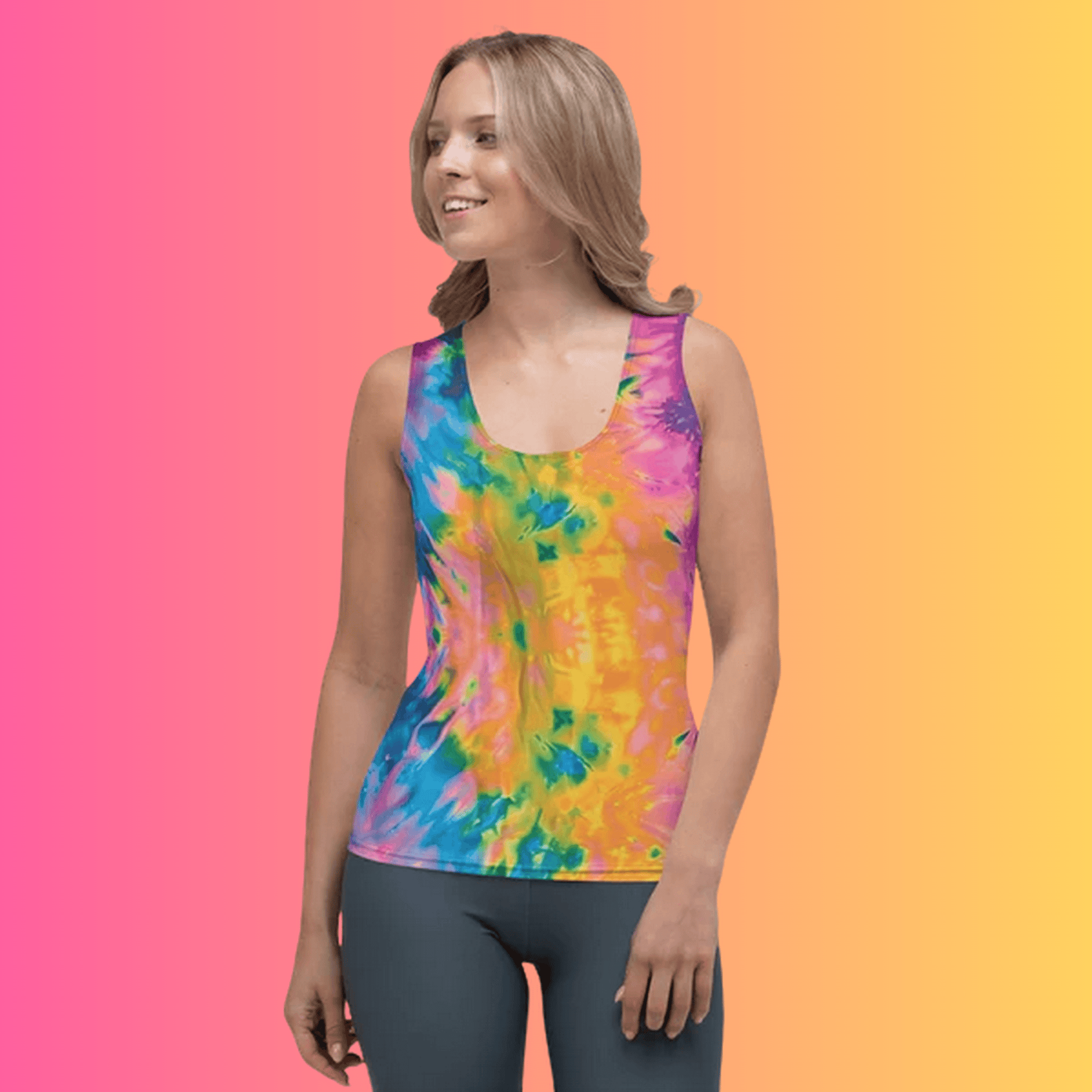 Vibrant Tie-Dye Festival Tank Top for EDM Lovers