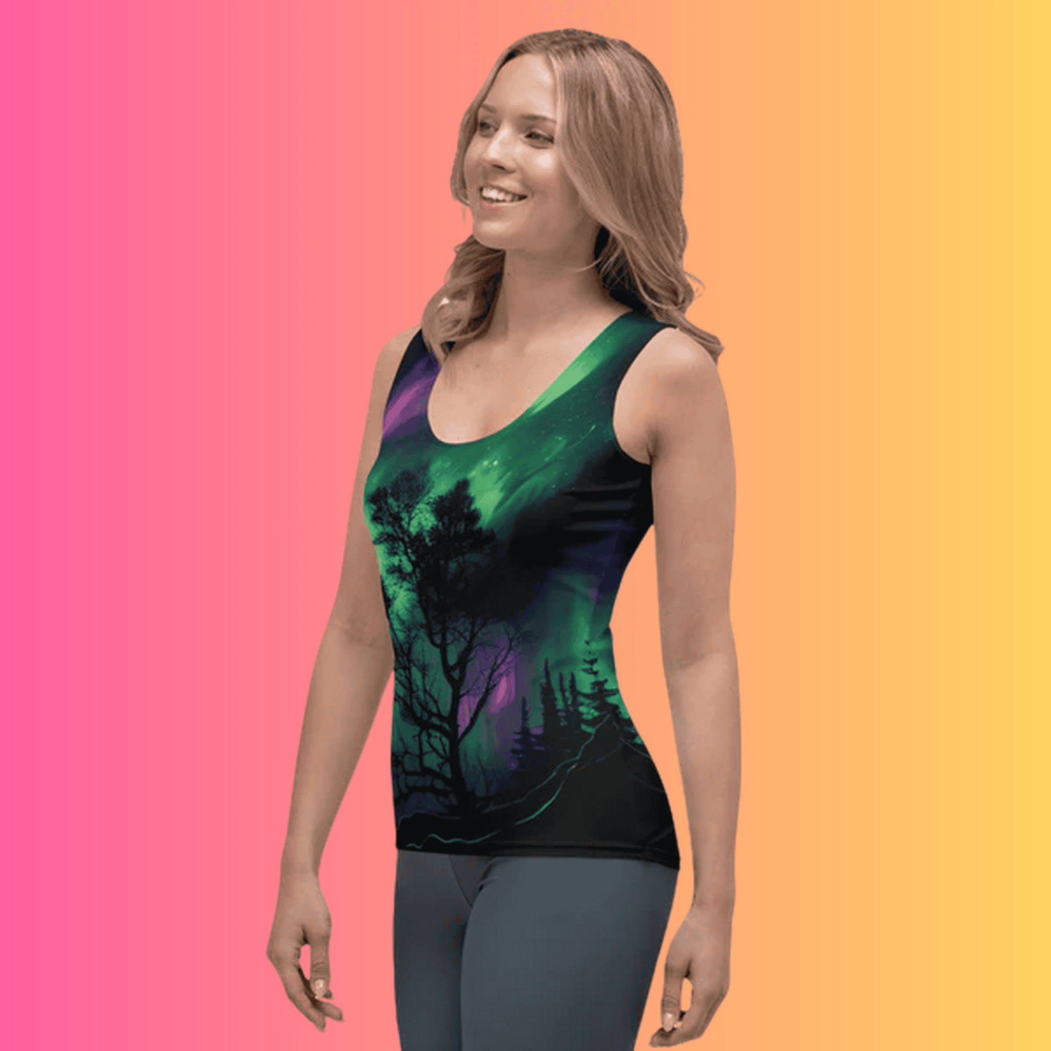 Northern Light Rave Tank Top - Perfect for Festivals and Raves!