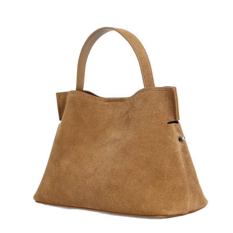 Women's Suede Velvet Crossbody Bag – Niche Design Double Strap Shoulder Bag
