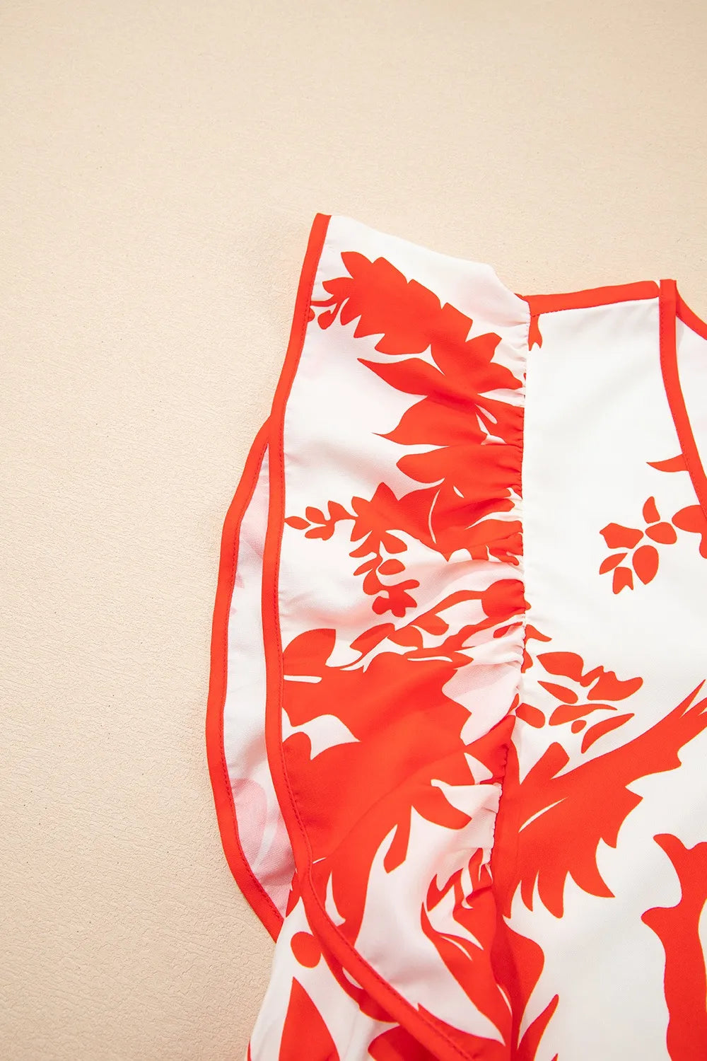 Floral V-Neck Summer Midi Dress