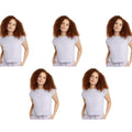 New 5-Pack Hanes Womens Large Purple Ringspun Cotton Cap Sleeve Muscle Tees