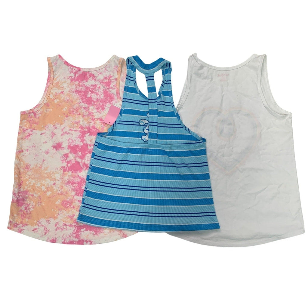 Lot of 3 New Cat & Jack Blues Clues Girls XL (14) Striped TieDye Heart Tank Tops