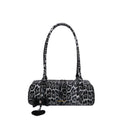 Leopard Print Tote Bag – Retro European Style Handbag | Black, Brown & Yellow