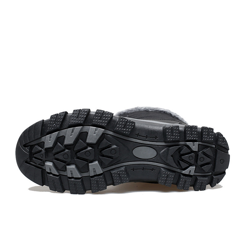Men's Non-Slip Outdoor Winter Boots | Thickened Extra-Long Plush Lining | Warm Sports Snow Boots