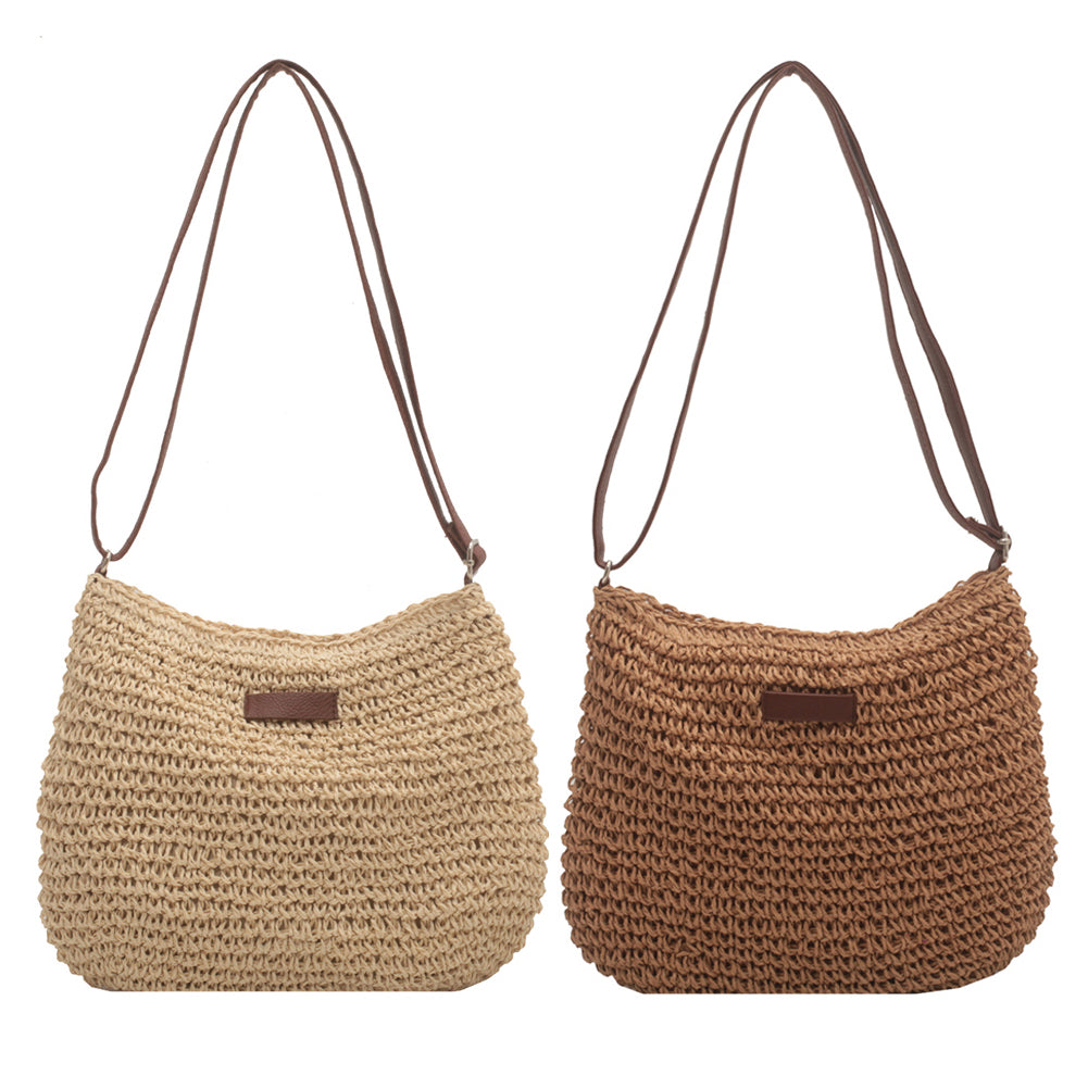 Women's Handwoven Straw Tote Bag | Beach Vacation Handbag | Woven Summer Tote