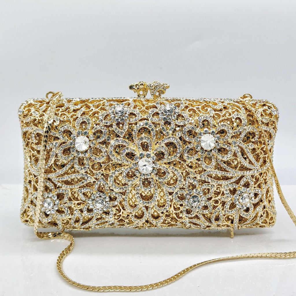 Diamond Evening Clutch Bag - Luxury Crystal Rhinestone Handbag for Wedding Party Banquet