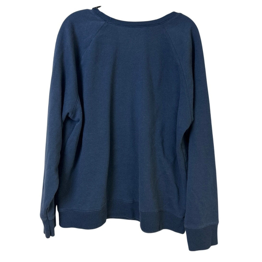 Upcycled Hand Printed Womens XXL Rustic Pinecone Long Sleeve Sweatshirt
