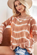 BiBi Tie Dye French Terry T-Shirt With Side Slits