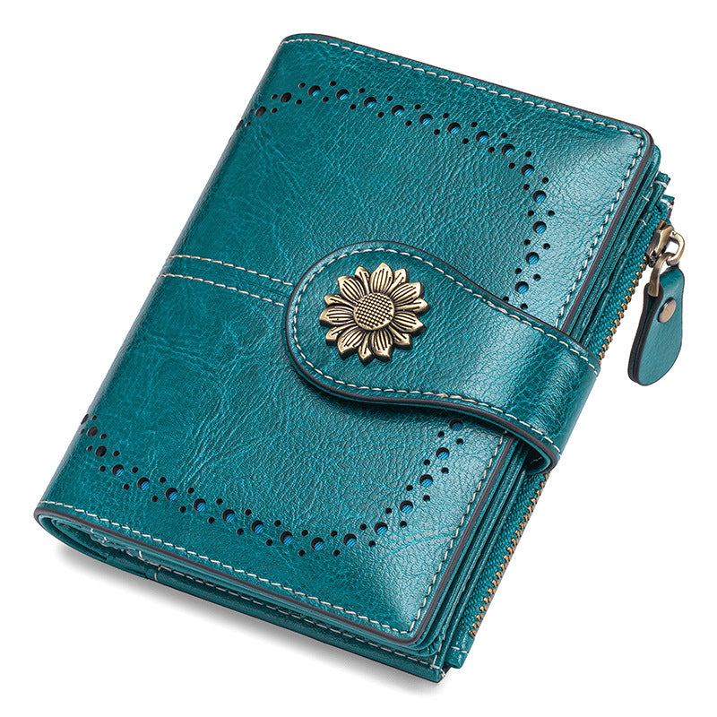 Anti-Theft RFID Blocking Leather Card Holder Wallet