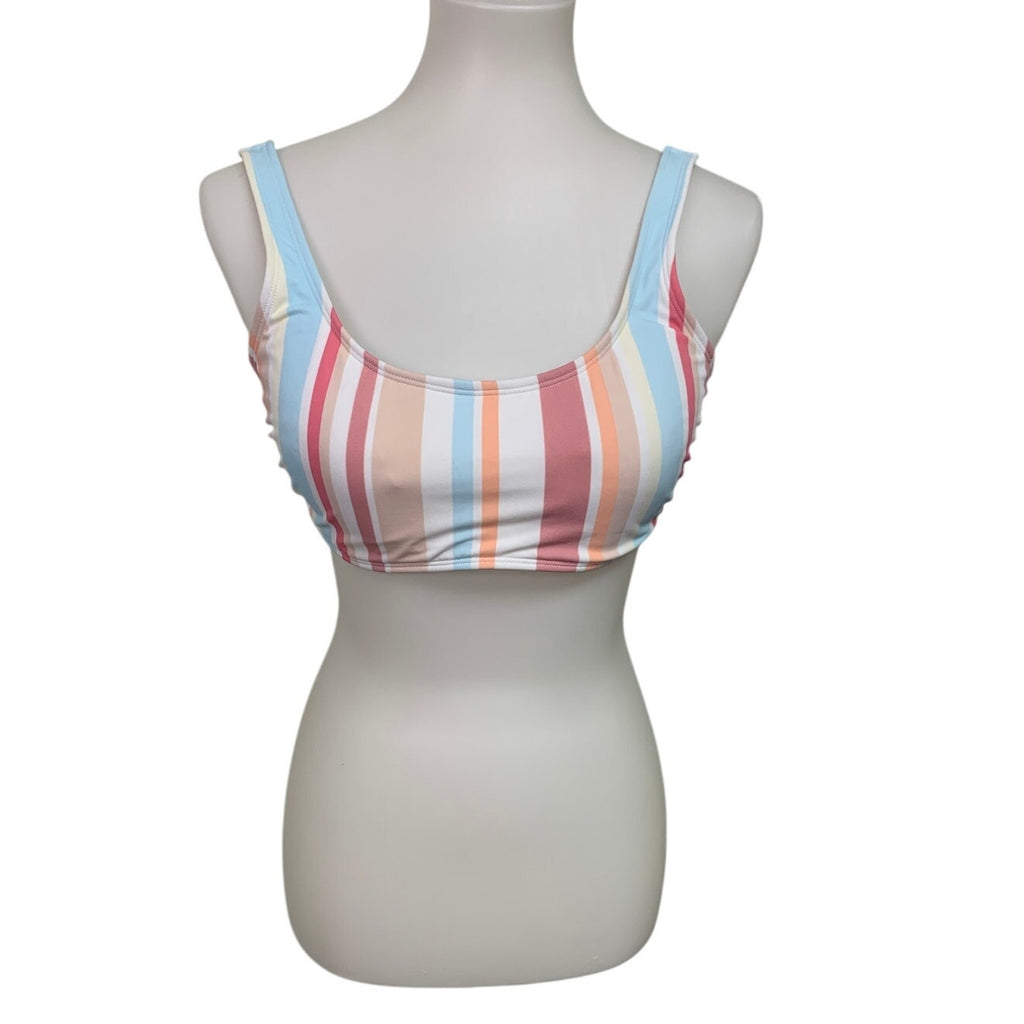 New Shade Shore Xhilaration Womens XL 2PC Striped Bikini Top & Bottom Swim Suit