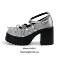 Women's Chunky Heel Mary Jane Shoes | Round Toe Buckle Strap Platform Heels