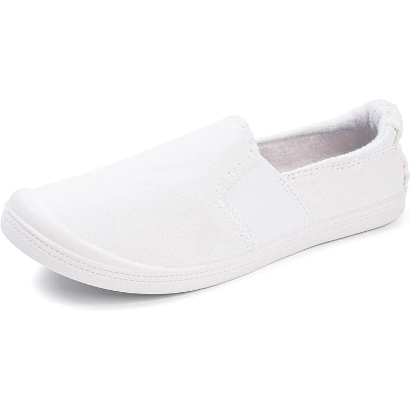 Funky Monkey Womens Size 7 White Canvas Crochet Heel Flat Low Top Sneaker Shoes