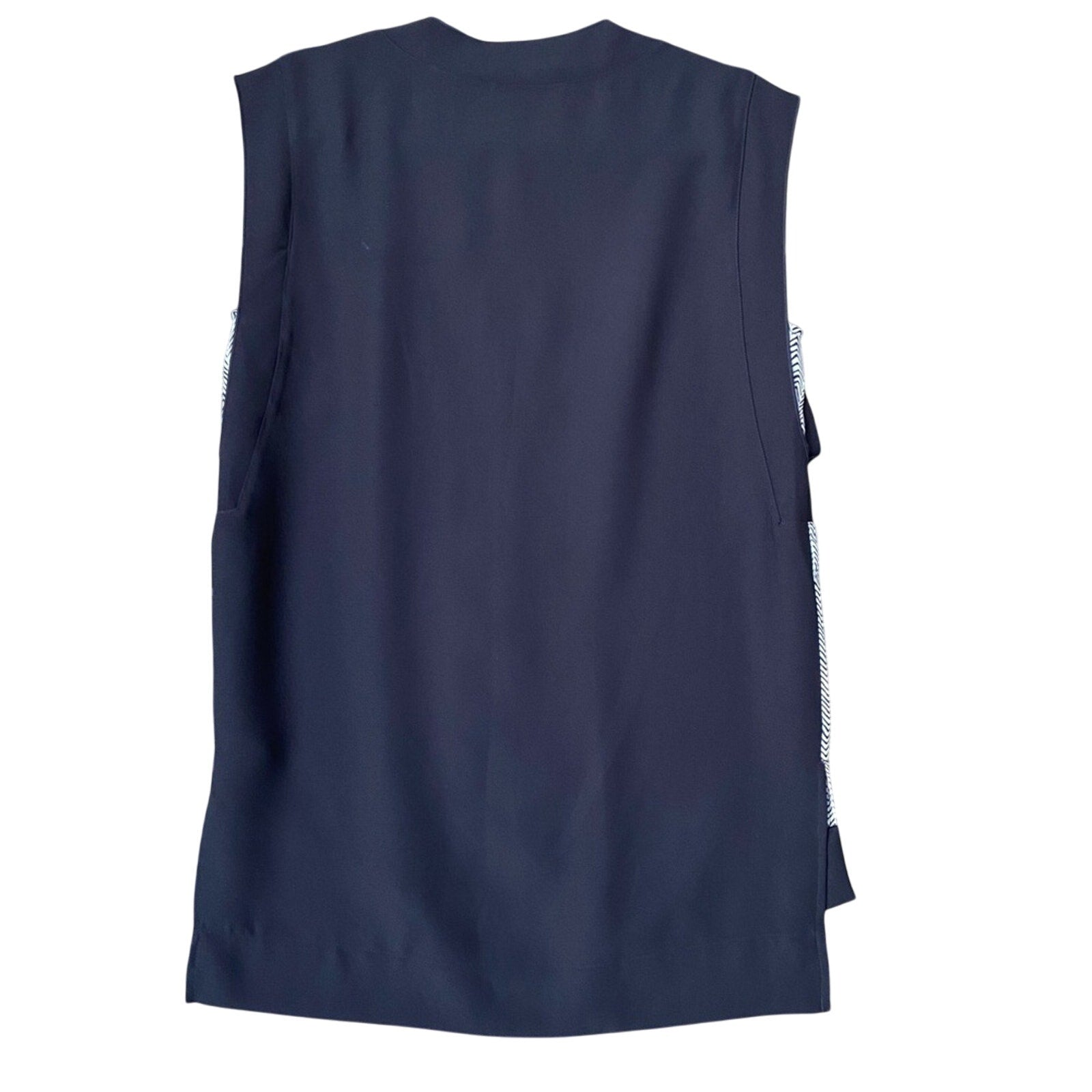 Banana Republic Womens Medium 100% Polyester V Patterned Sleeveless Tunic Blouse