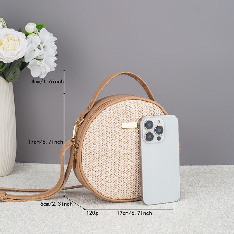 Woven Straw Round Bag