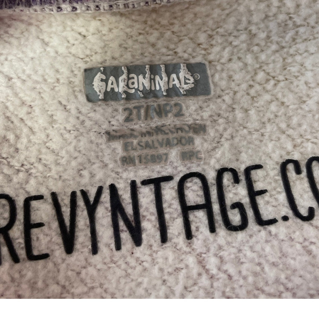 Upcycled Hand Printed Kids 2T Dragonfly Tie Dye Cotton Blend Sweatshirt