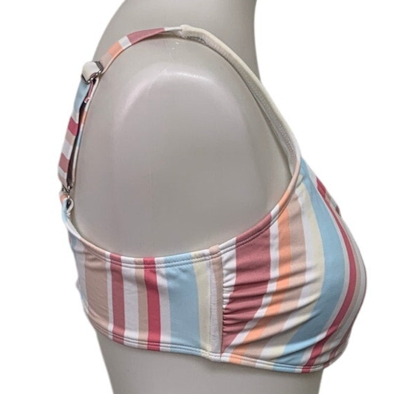 New Shade Shore Xhilaration Womens XL 2PC Striped Bikini Top & Bottom Swim Suit