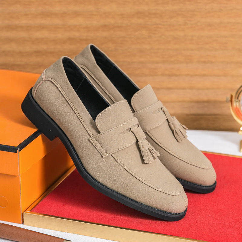 Men's Tassel Loafers - Casual Slip-On Shoes with Rubber Sole