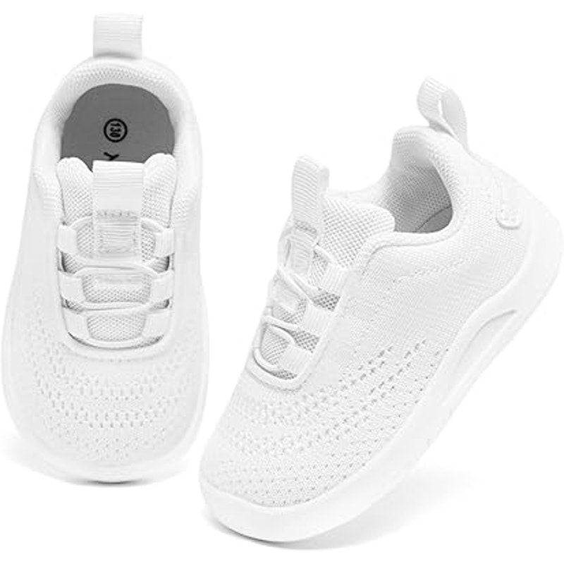 Morendl Toddler Size 10.5 White Mesh Slide On Non Slip Breathable Walking Shoes