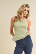 Aemi + Co Grecian Neck Ribbed Tank