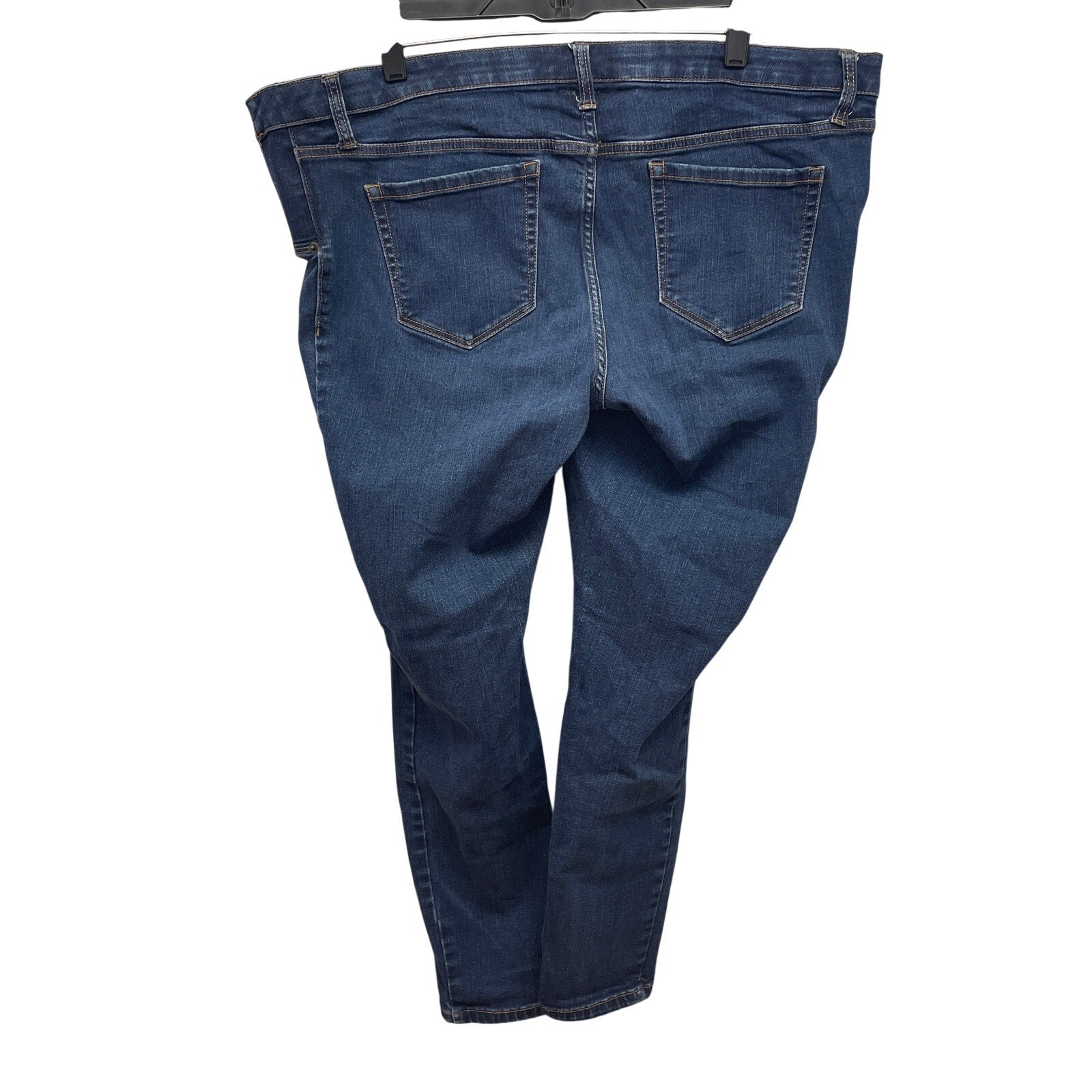 Liz Lange Maternity Size XL Side & Back Elastic Stretch Cotton Denim Blue Jeans