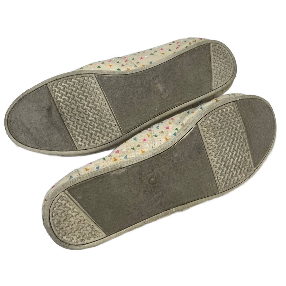 Toms Womens US Size 10 Triangle Confetti Slip On Canvas Casual Loafers Shoes