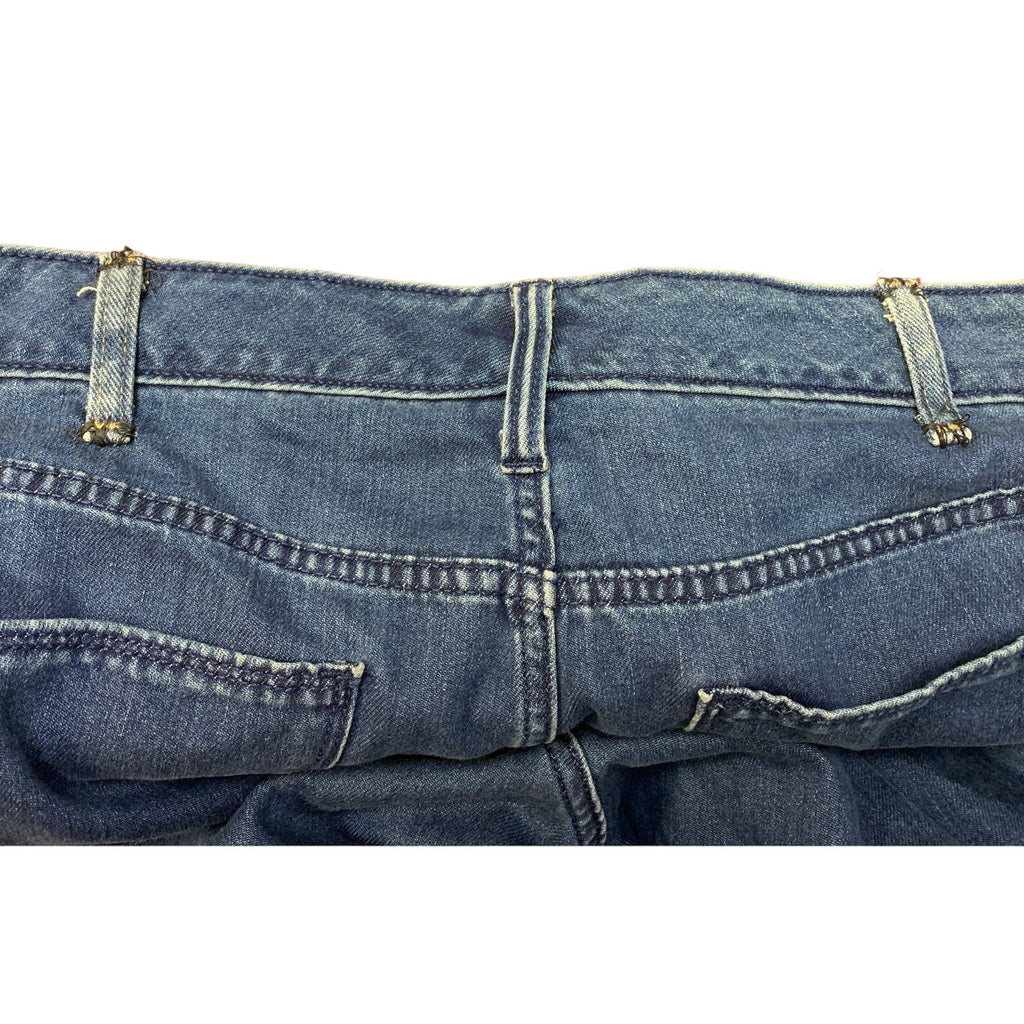 Universal Thread Womens 22W Cropped Hook Eye Closure Stretch Denim Blue Jeans