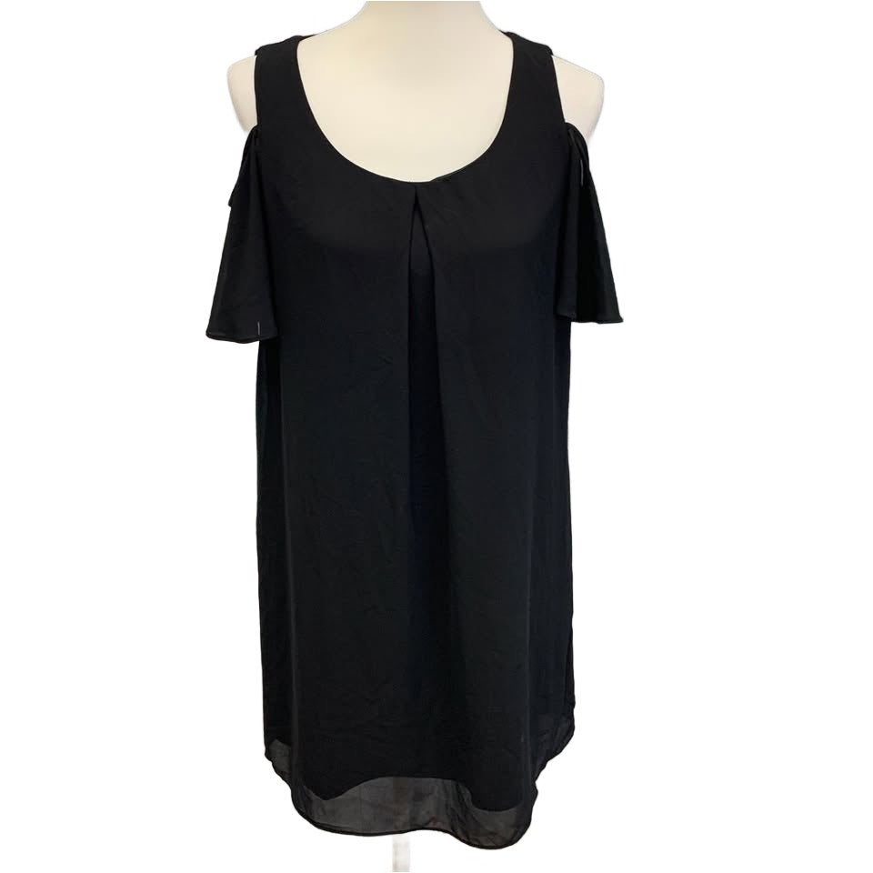 By & By Womens Large 100% Polyester Scoop Neck Cold Shoulder Sheath Dress