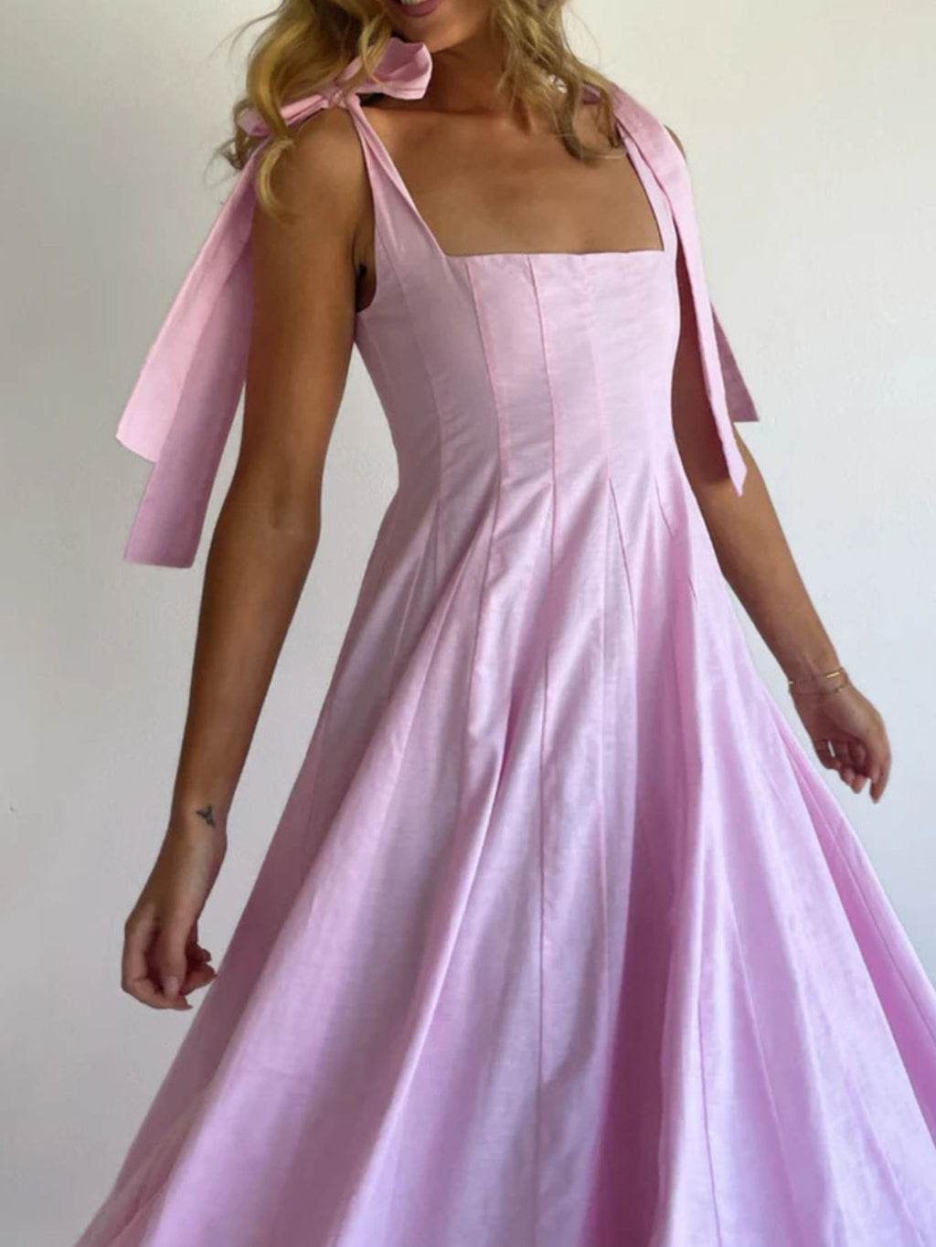 Gradient Tie Shoulder Maxi Dress