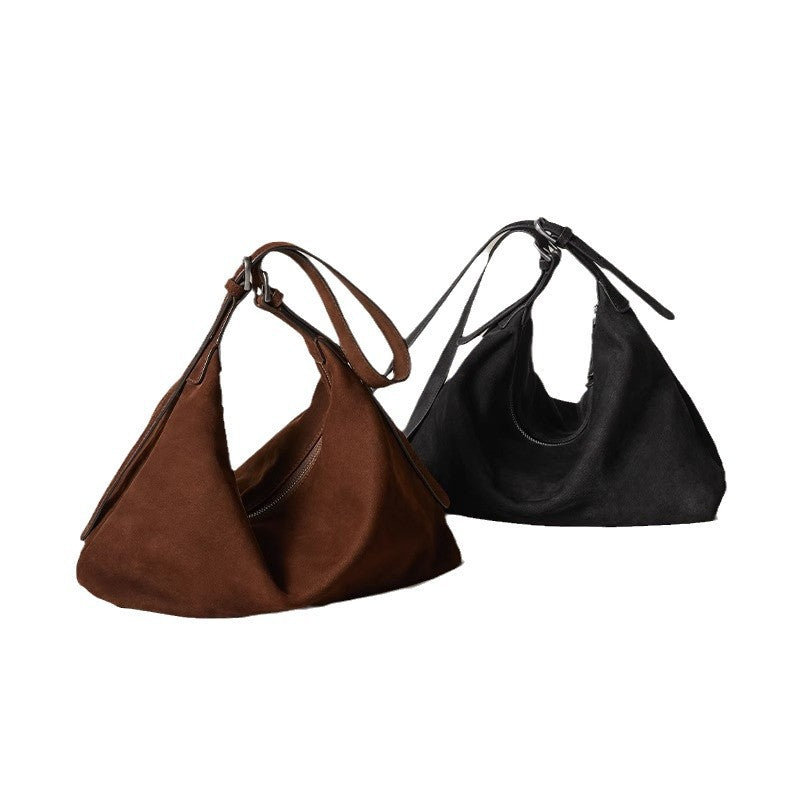 Laid-Back Vintage Genuine Leather Crossbody Shoulder Bag for Women