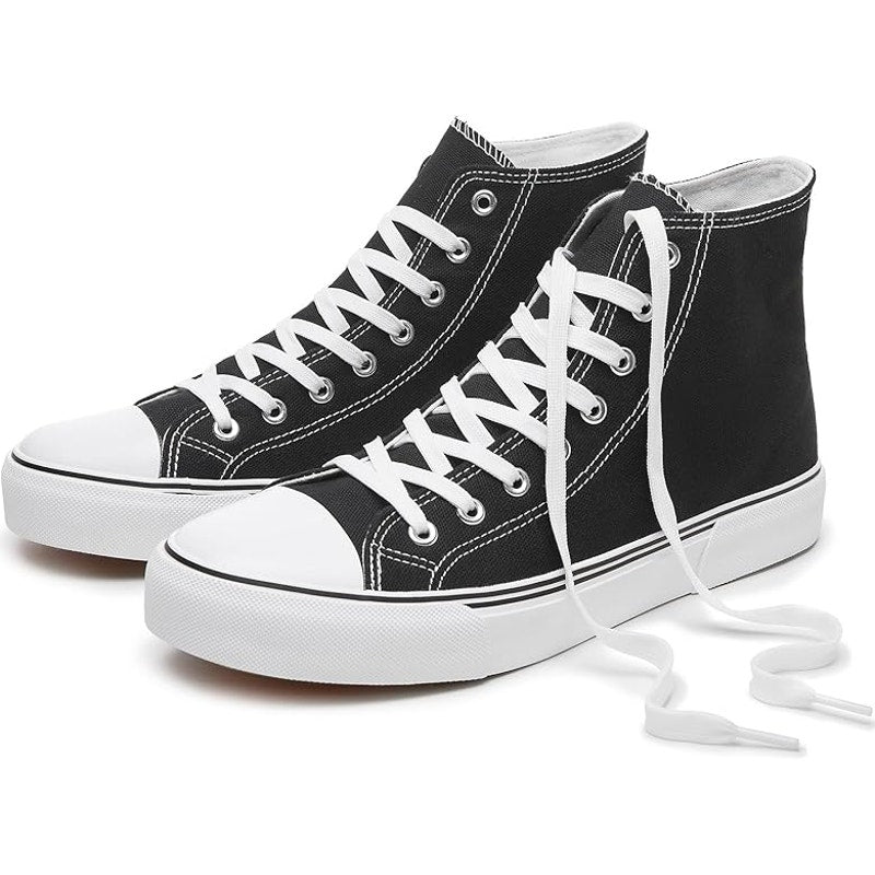 Hash Bubbie Womens Size 8.5 Black Canvas Lace Up Classic High Top Sneakers Shoes