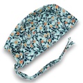 Orange bell Skull tie-back style surgical scrub cap by Paradise Caps.