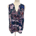Maurices Womens Medium Sleeveless Floral 100% Polyester Flowy Tank Top Shirt