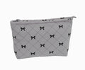 Corduroy Bow-Knot Makeup Bag - Large Capacity Cosmetic Organizer with Zipper