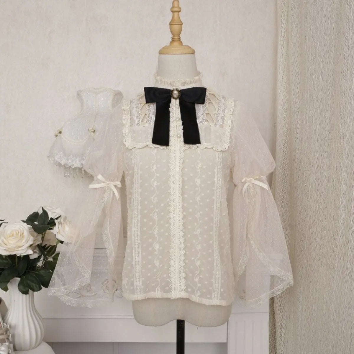 Vintage Butterfly Lace Dress Set