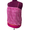 Lane Bryant Womens Size 18/20 Optional Adjustable Thin Strap Pink Patterned Top