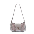 Mini Square Crossbody Bag for Women – PU Leather Shoulder & Underarm Bag with Chain Strap | Stone Pattern