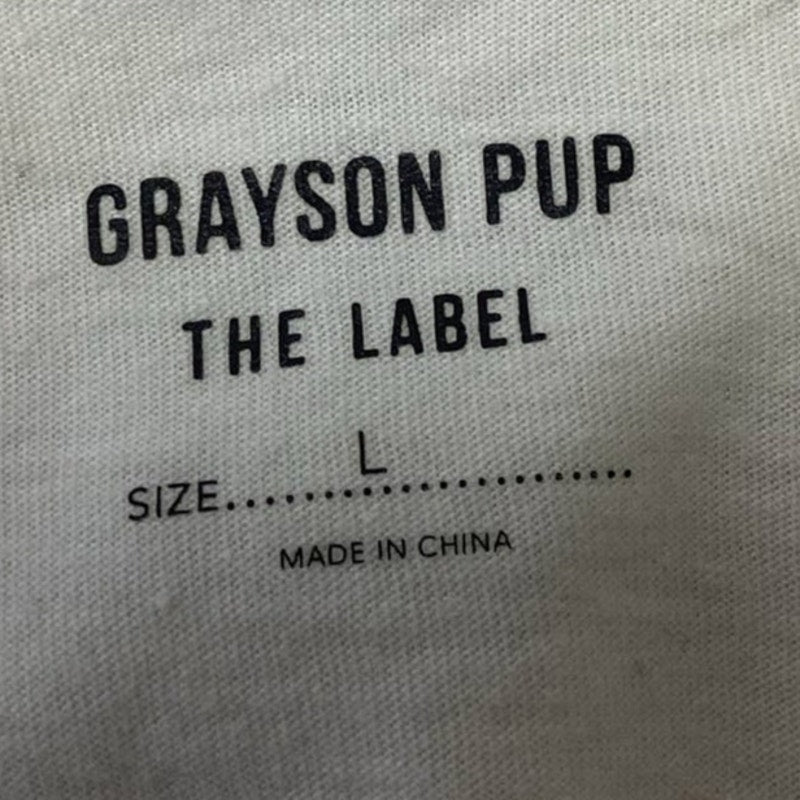 Grayson Pup The Label Large Namaste In Bed Pug Puppy Front Leg Dog Tee Shirt