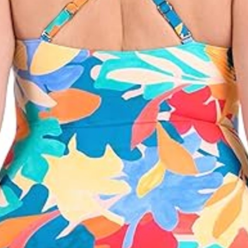 NWT New La Blanca Womens Size 18W Underwire Floral Resort One Piece Swimsuit