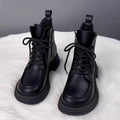 Women's Soft Leather Padded Dr Martens-Style Boots – Chunky Sole, Fleece-Lined Option